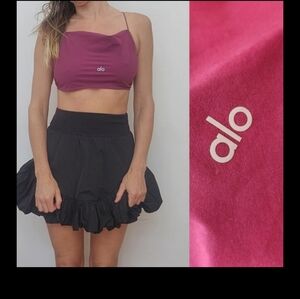 Alo LA sample dark plum Megastar top xs/s